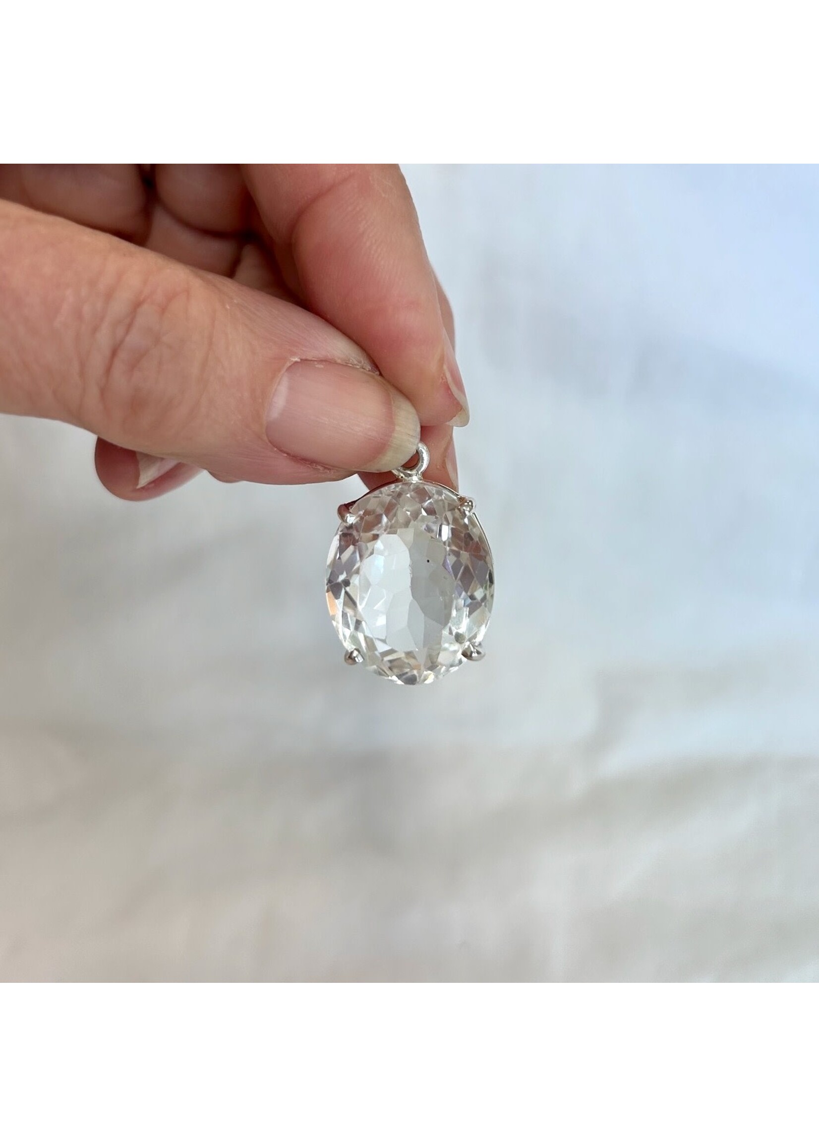 Quartz Faceted Pendants