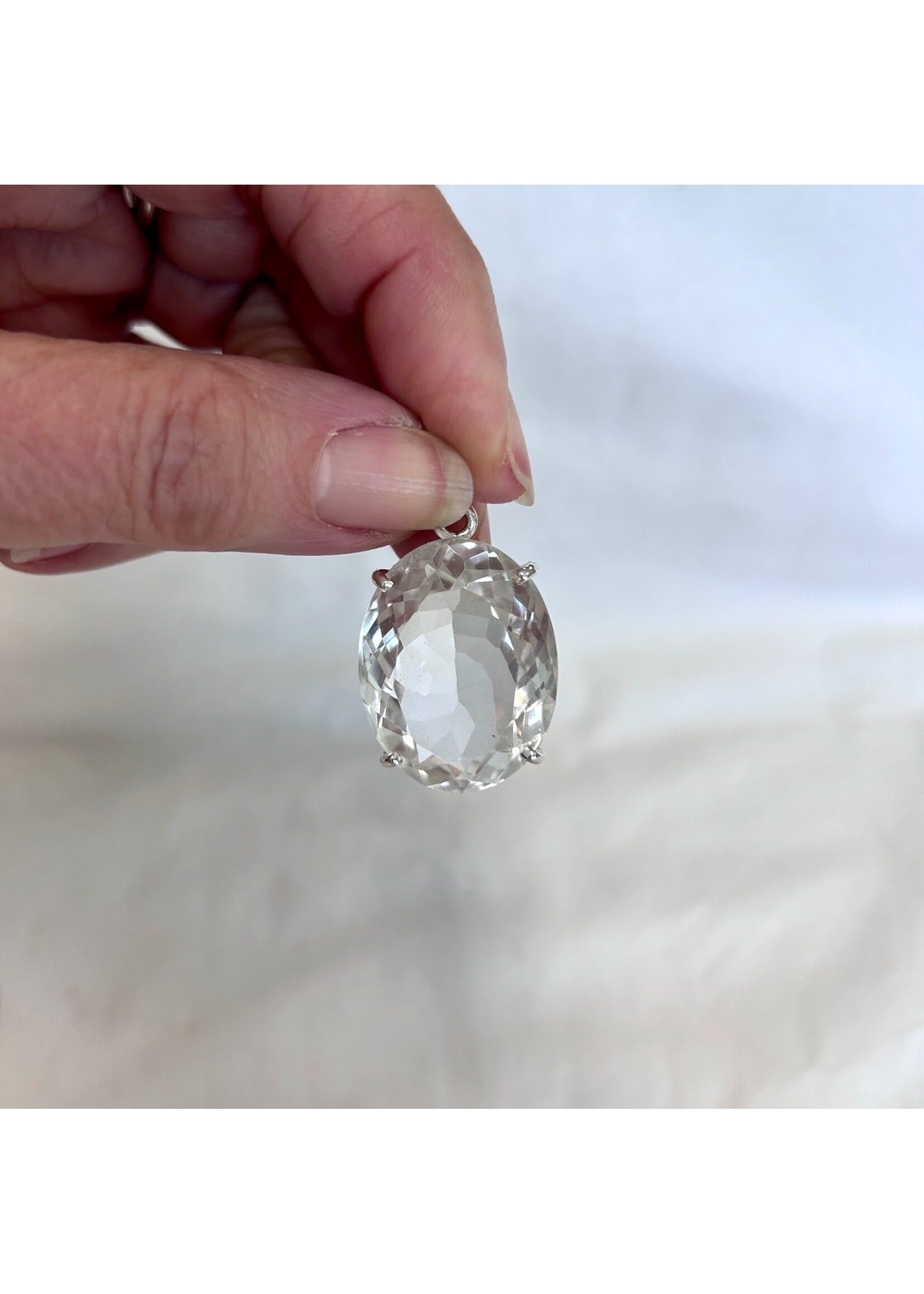 Quartz Faceted Pendants