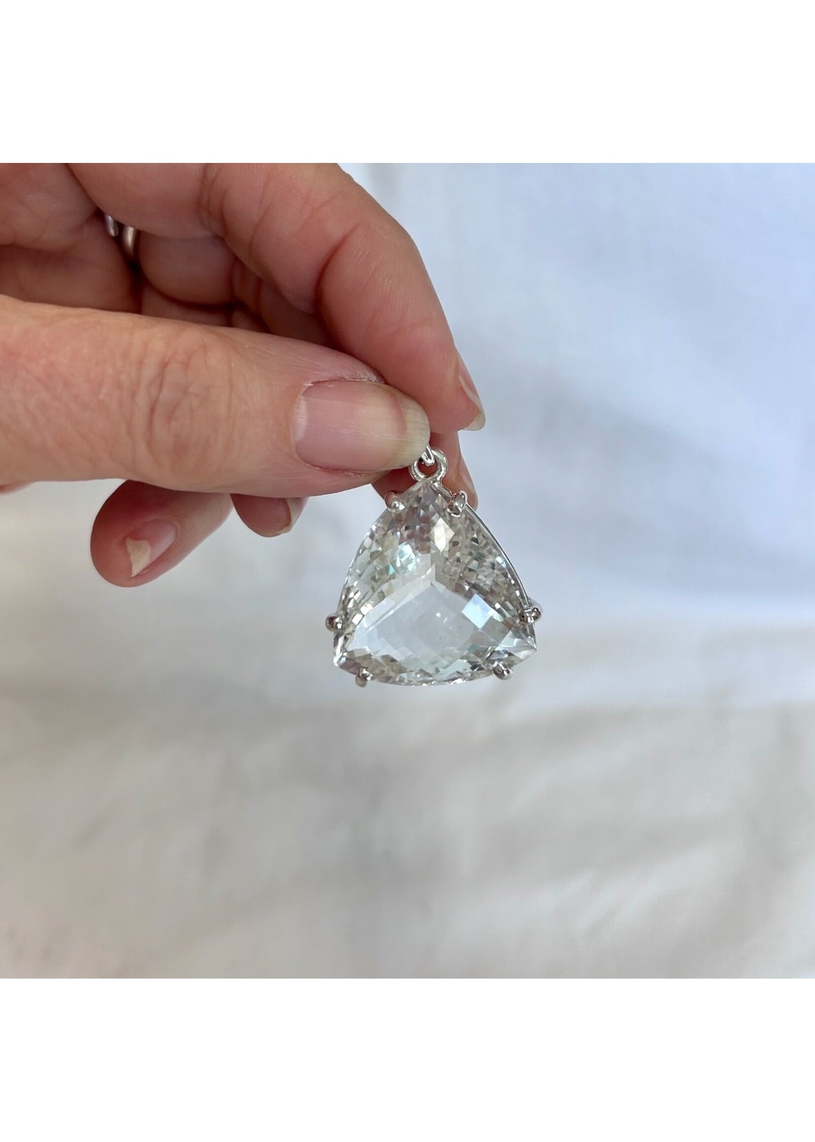 Quartz Faceted Pendants