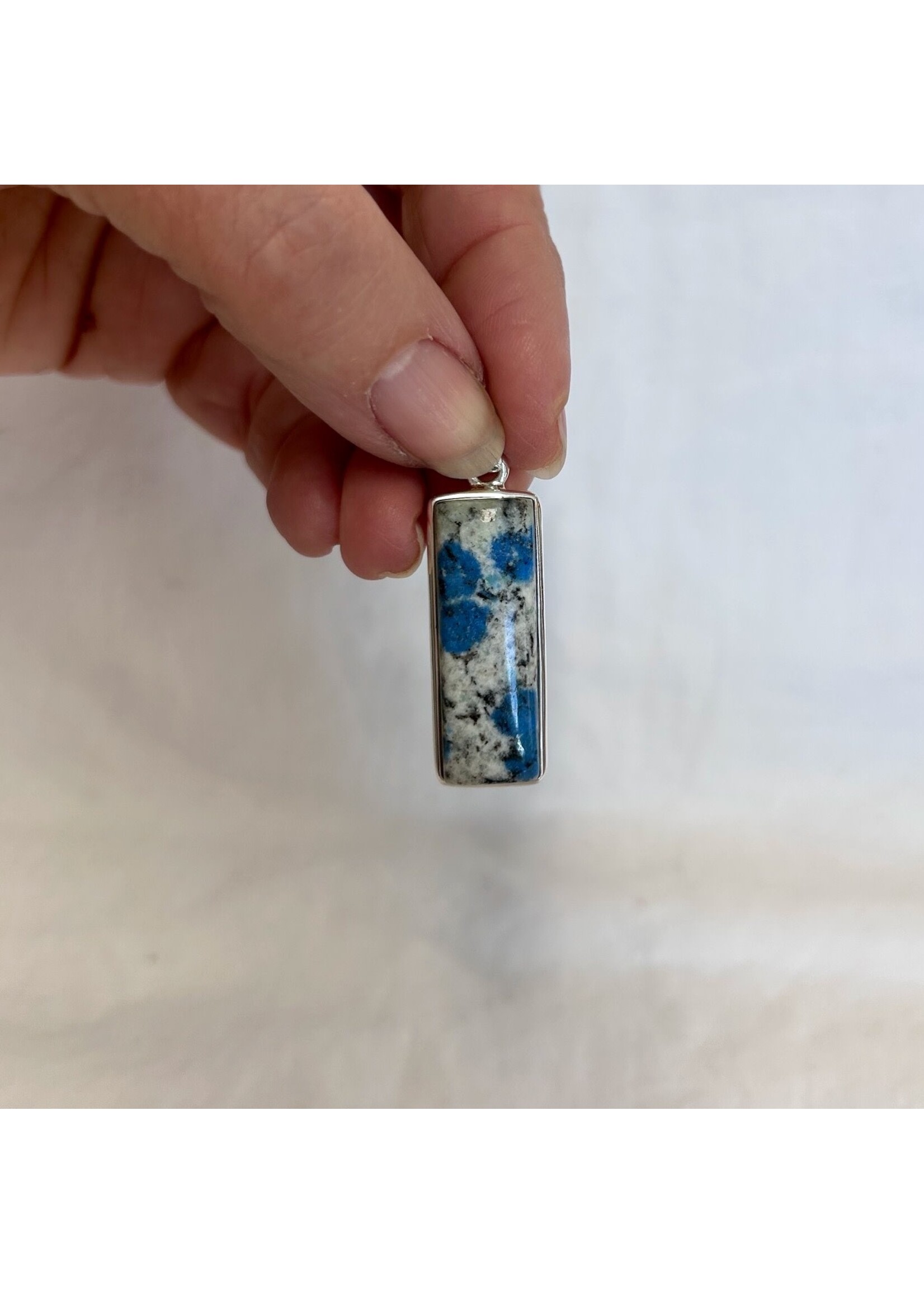 K2 (Azurite in Granite) Cabochon Pendants