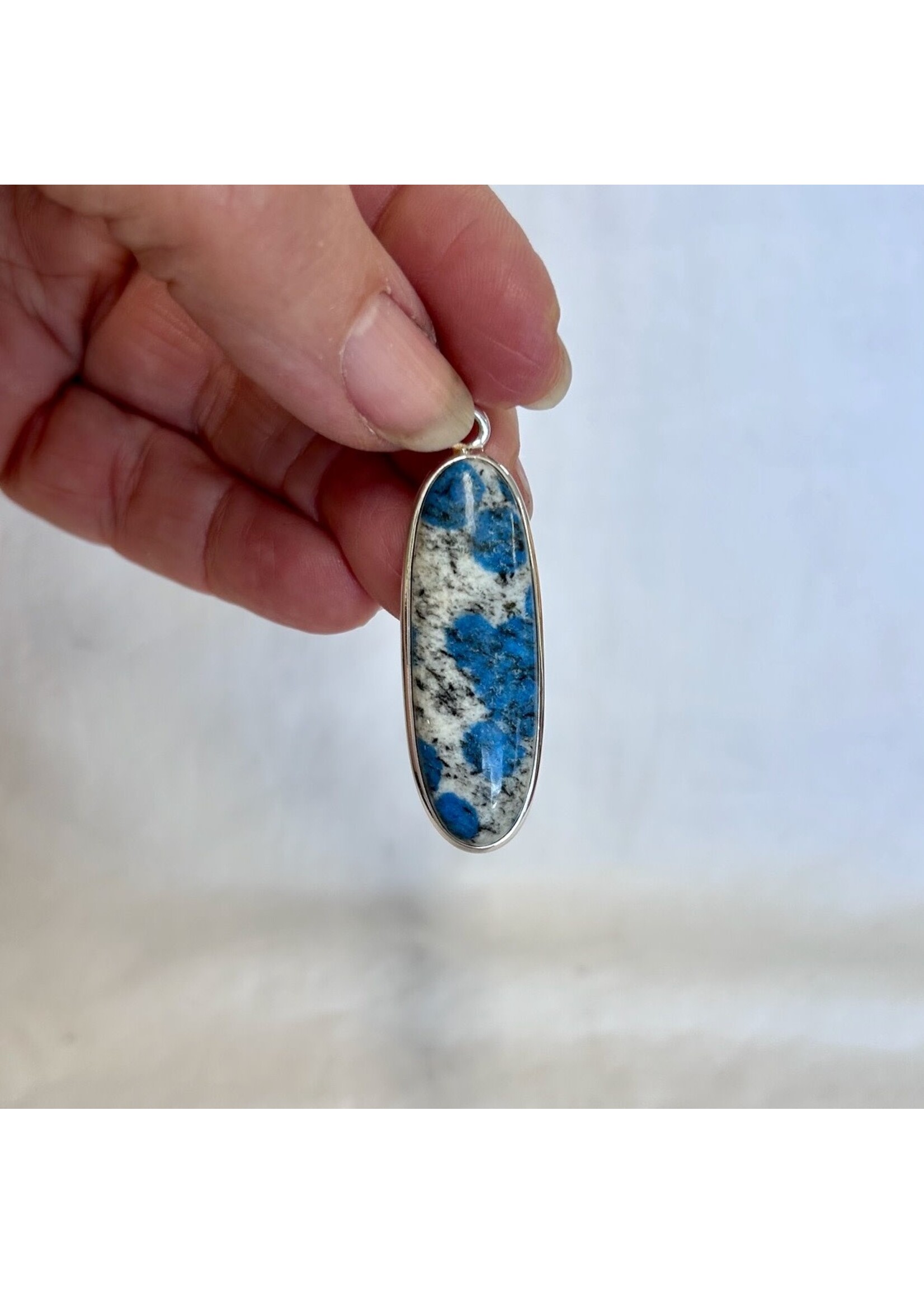 K2 (Azurite in Granite) Cabochon Pendants