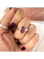 Ruby Faceted Rings Oval