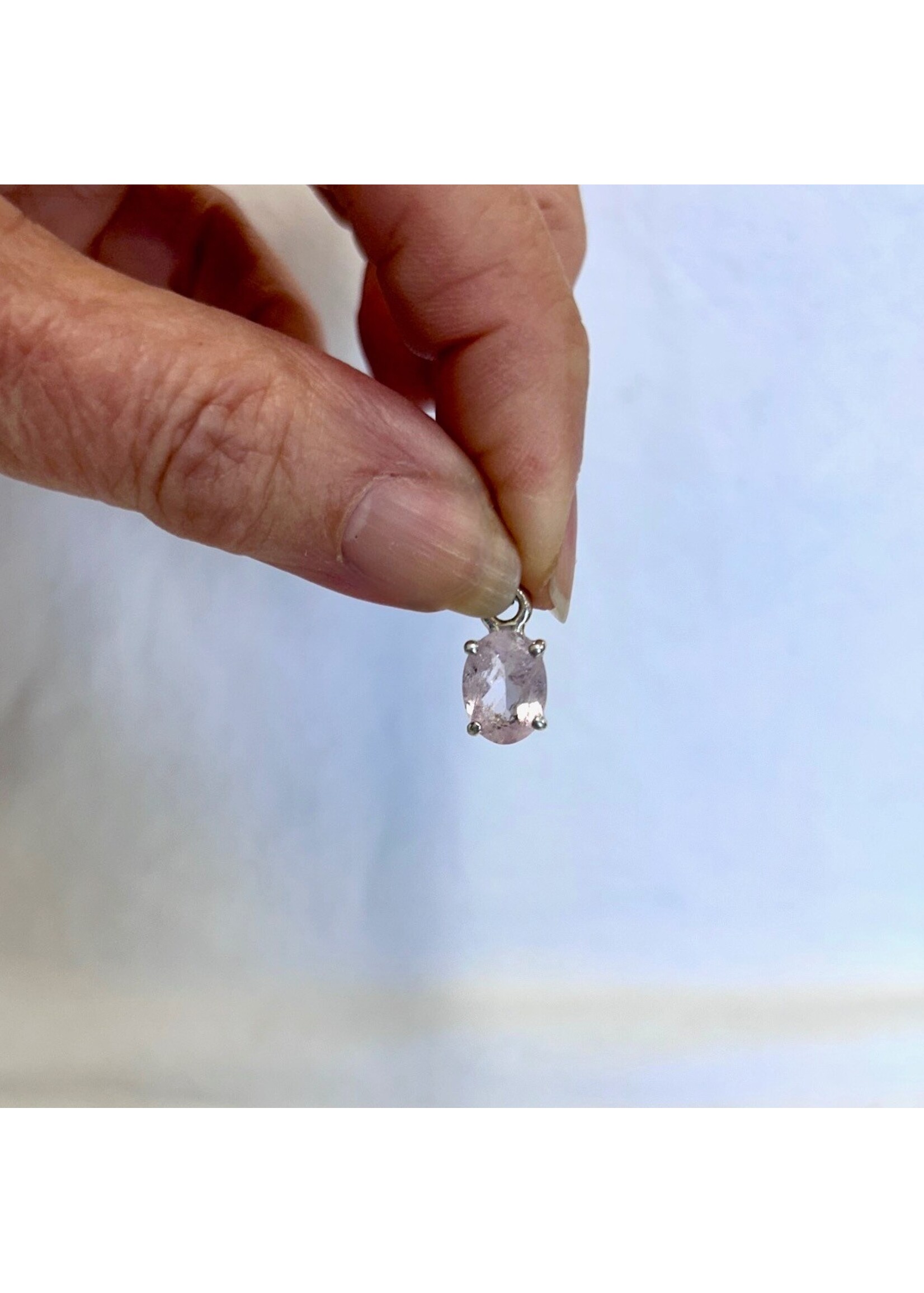 Morganite Faceted Pendants Oval