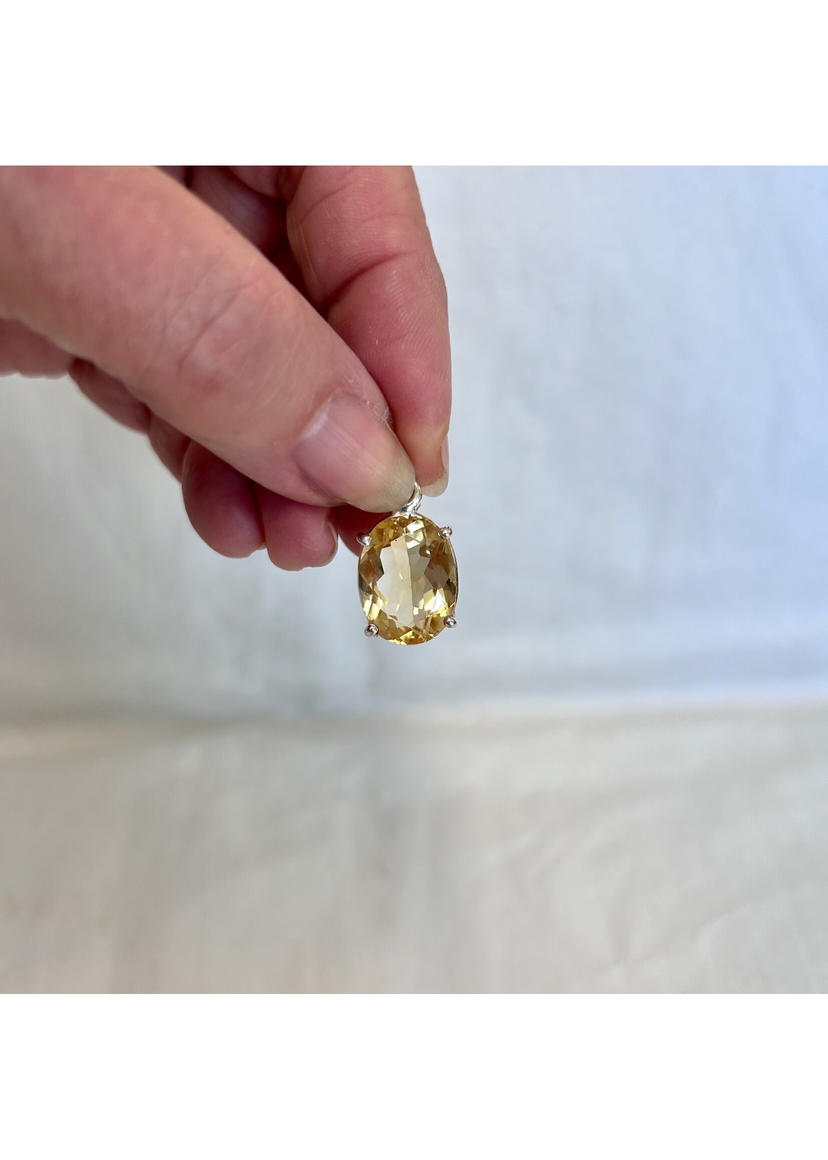 Citrine Faceted Pendants Oval