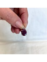 Ruby Faceted Pendants Oval