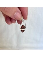 Ruby Double Terminated Points Pendants