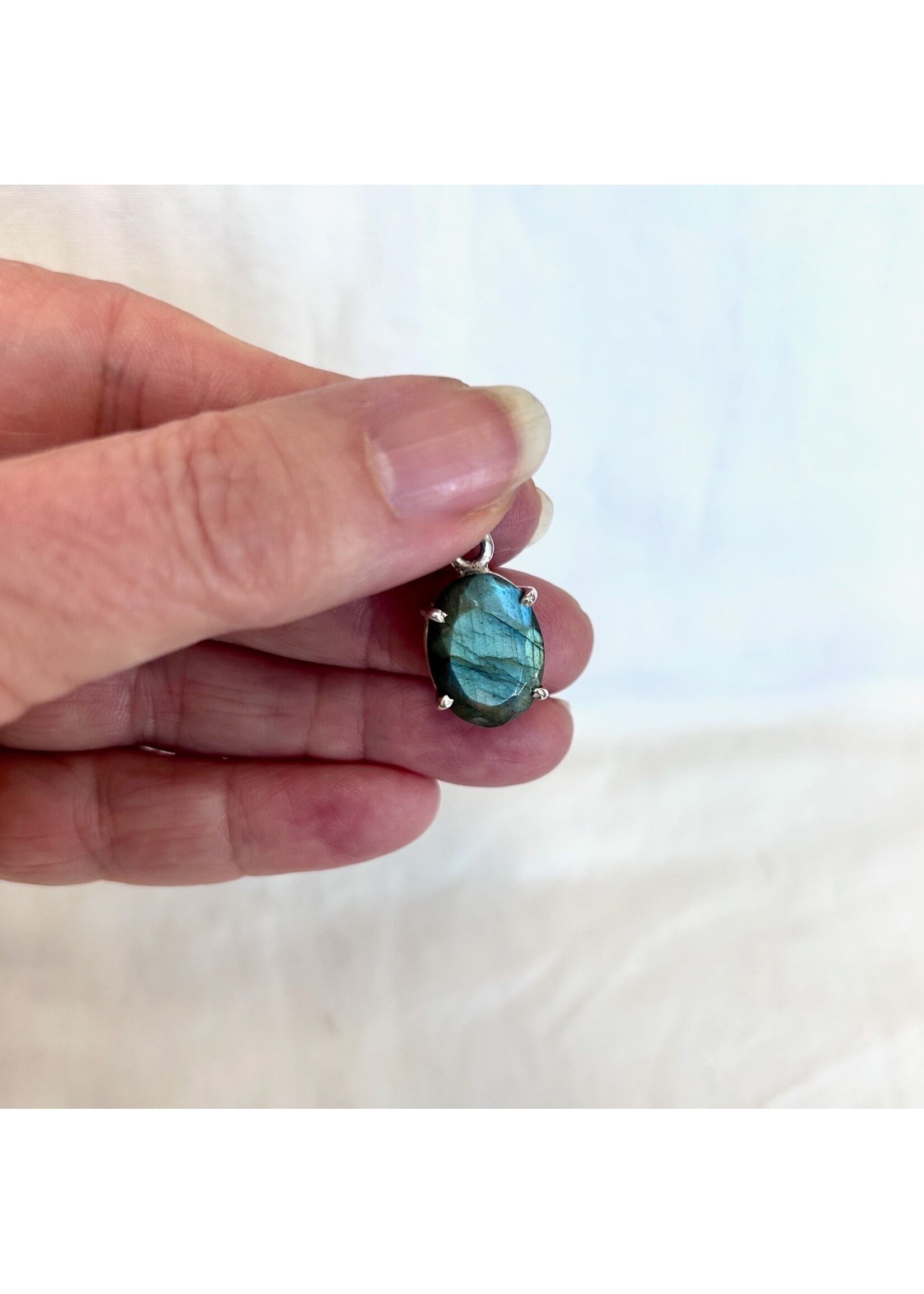 Labradorite Faceted Pendants