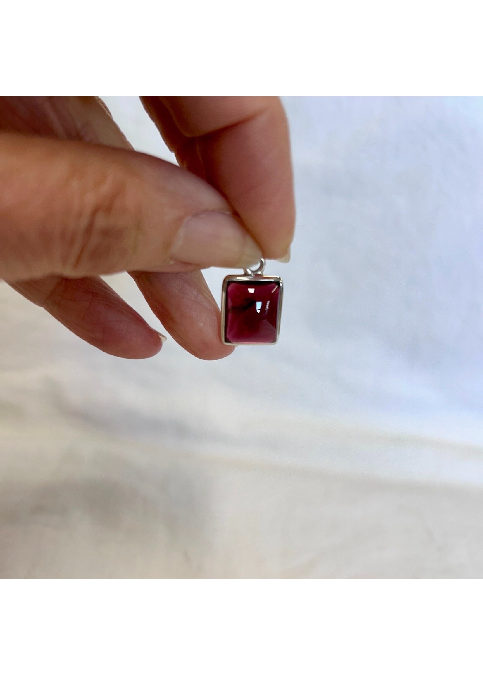 Garnet Cabochon Pendants