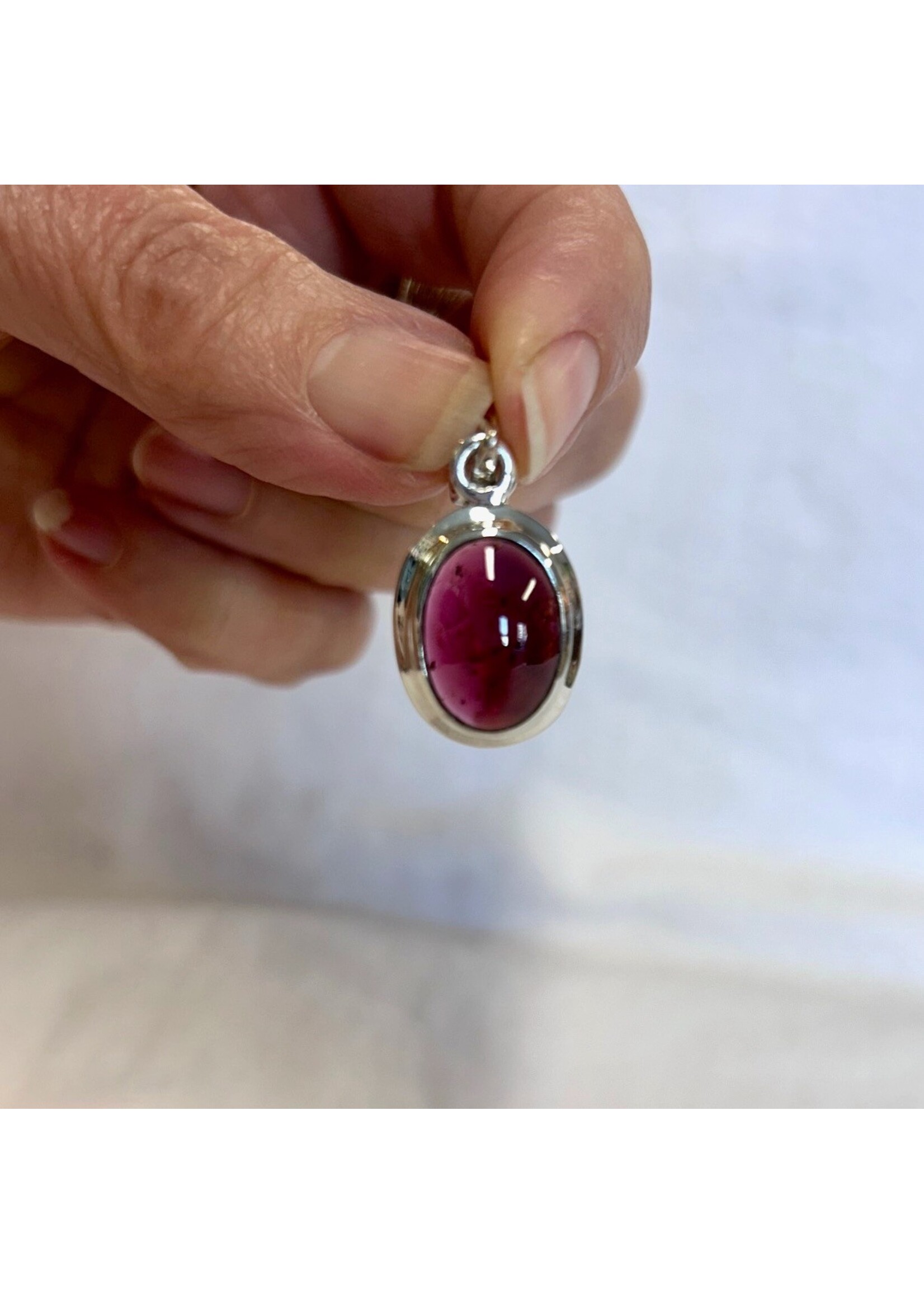 Garnet Cabochon Pendants
