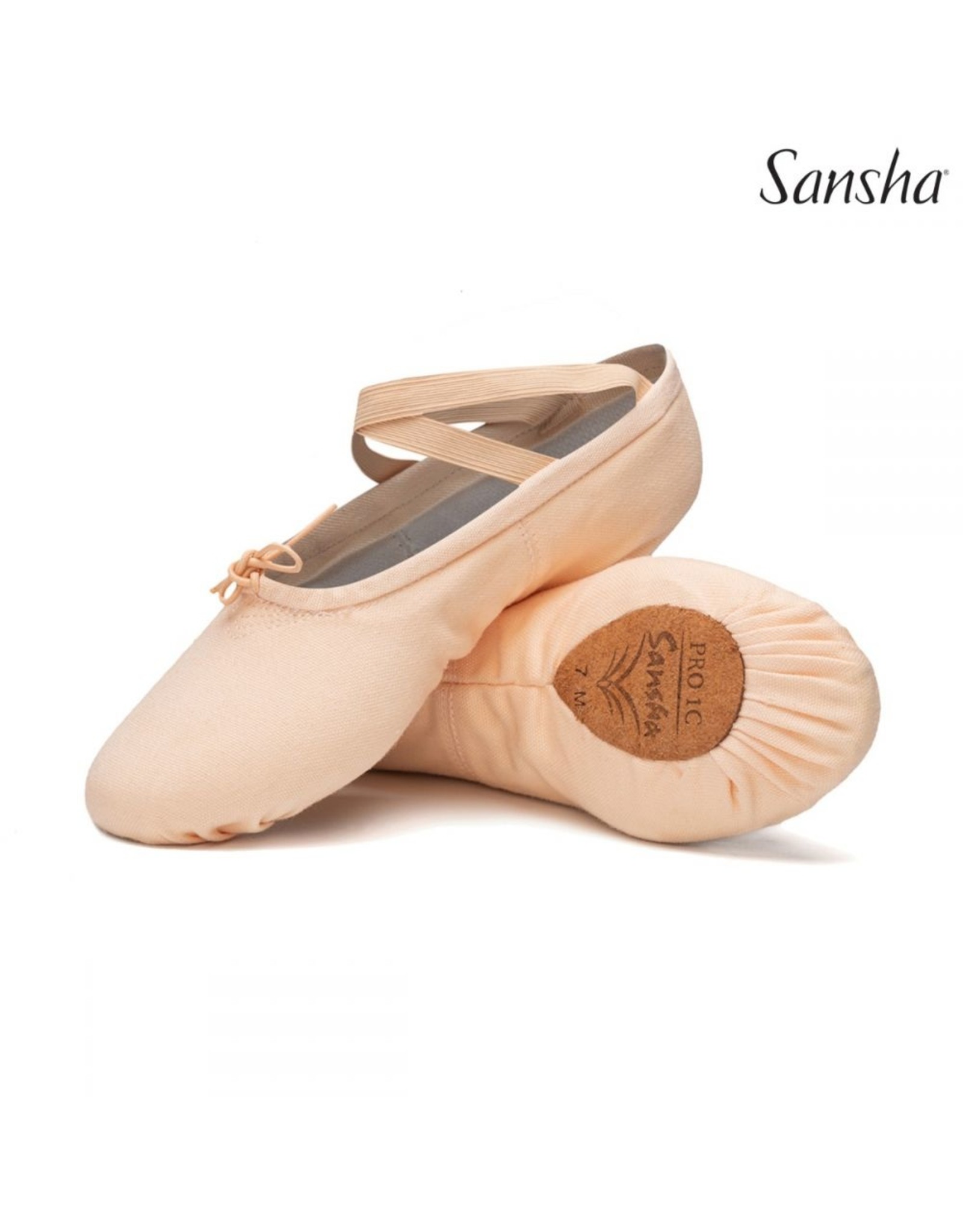Sansha Sansha Canvas Split Sole Ballet Shoe (PRO1C) Light Pink