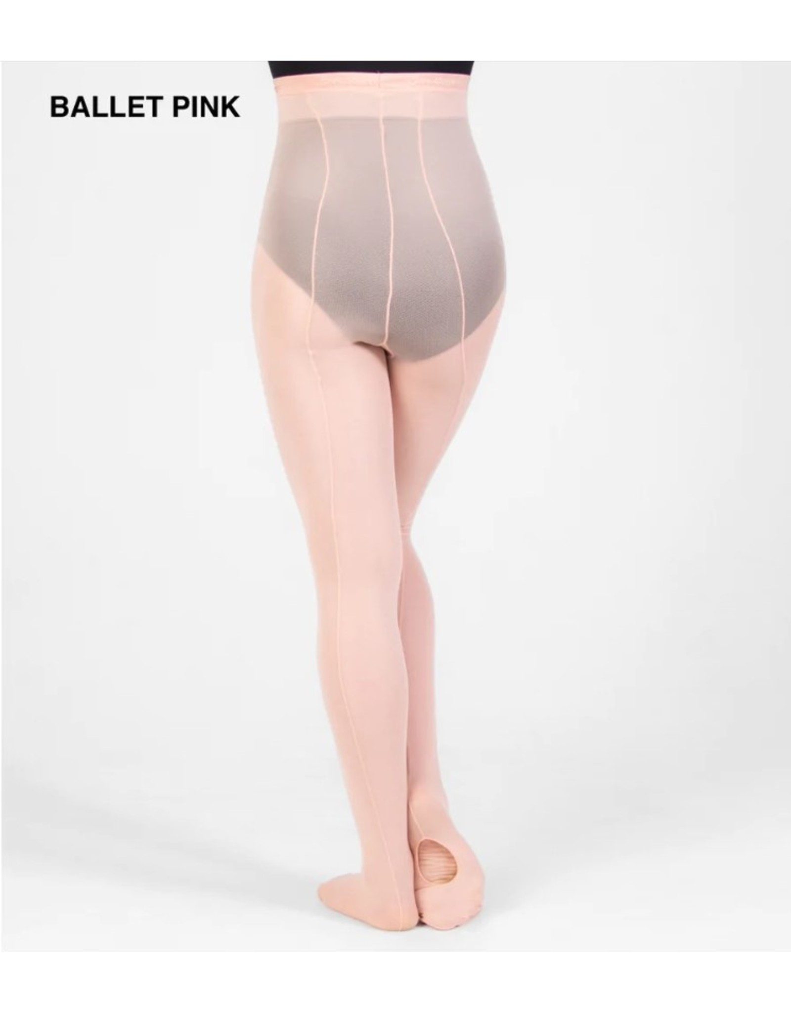 Body Wrappers TotalSTRETCH Mesh Back Seam Convertible Tights (A45)