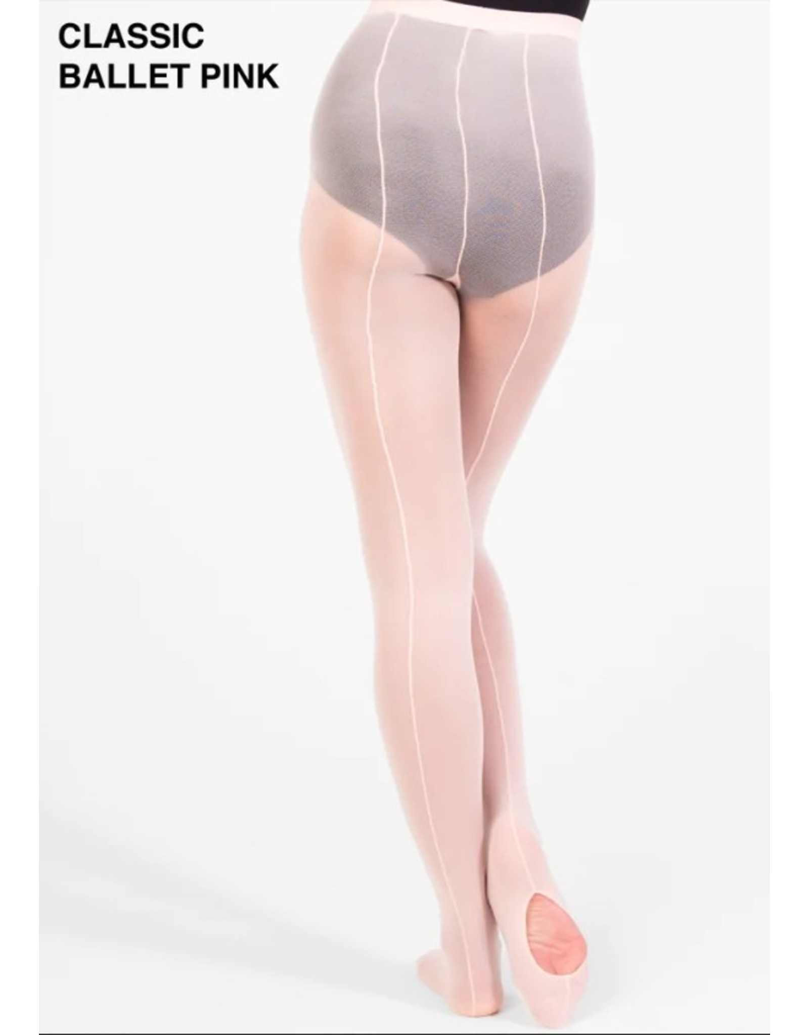 Body Wrappers Child TotalSTRETCH Back Seam Sheer Mesh Tights (C46)