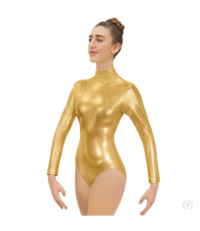 Eurotard Metallic Mock Neck Long Sleeve Leotard (19131)