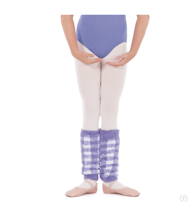 Eurotard Child Fuzzy Plush 12" Gingham Pattern Legwarmers (72526C)