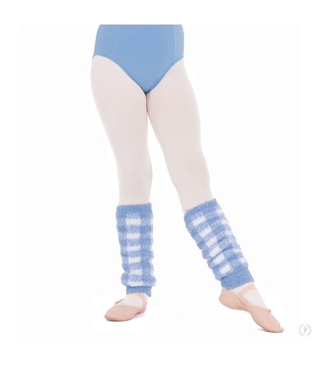Eurotard Child Fuzzy Plush 12" Gingham Pattern Legwarmers (72526C)