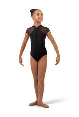 Bloch / Mirella Flower Vine Zip Front Cap Sleeve Leotard (CL4632)