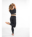 Body Wrappers Recycled Poly Cap Sleeve Side Band Crop Top (31809)