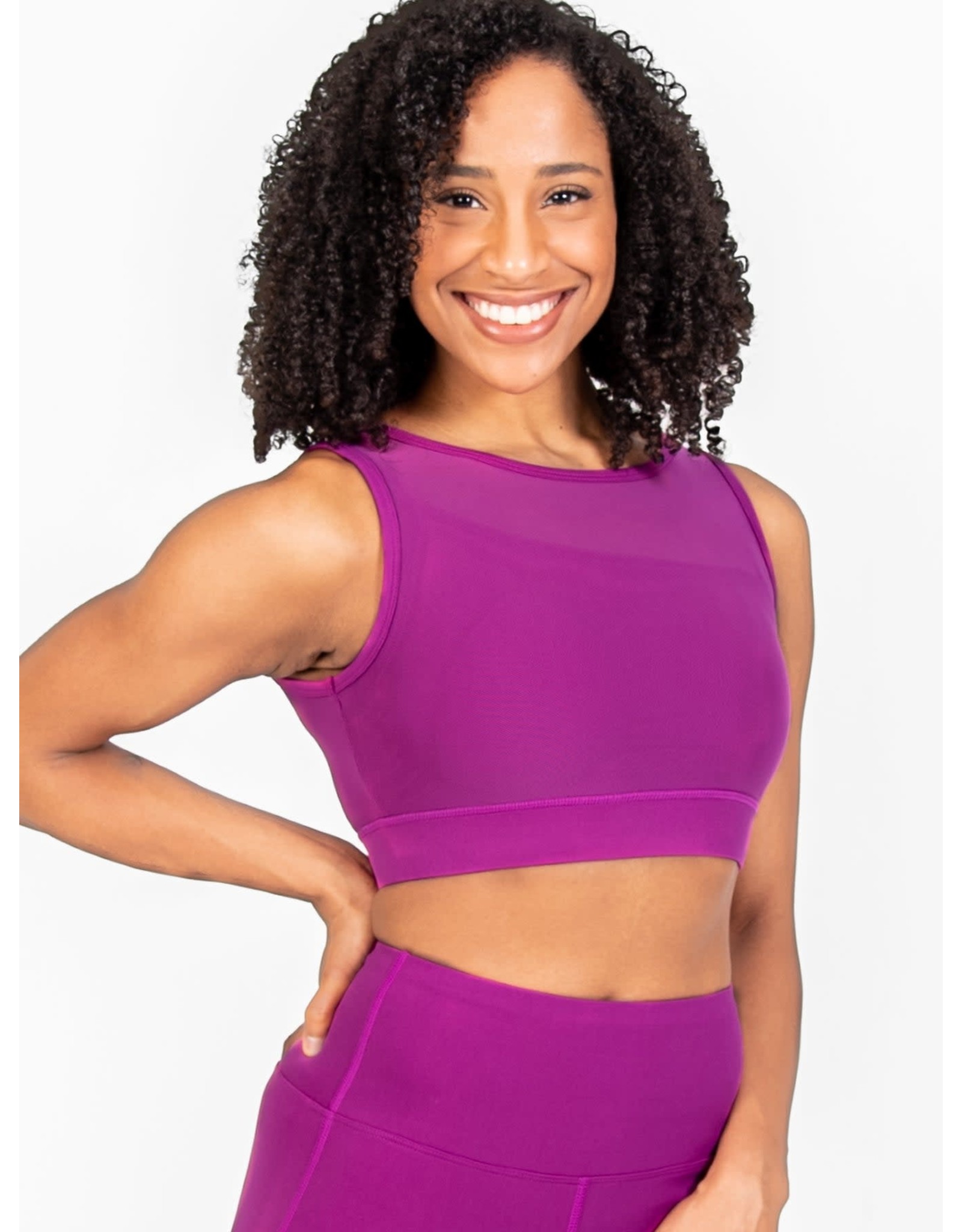Body Wrappers Recycled Poly Double Layer Bra Top with Mesh (31811)