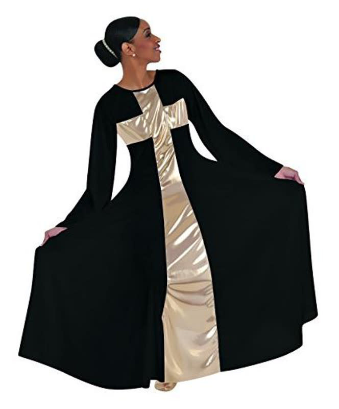 black and gold praise dance dresses Child Divine Royalty Asymmetrical Praise Tunic, Purple/Purple main image 1