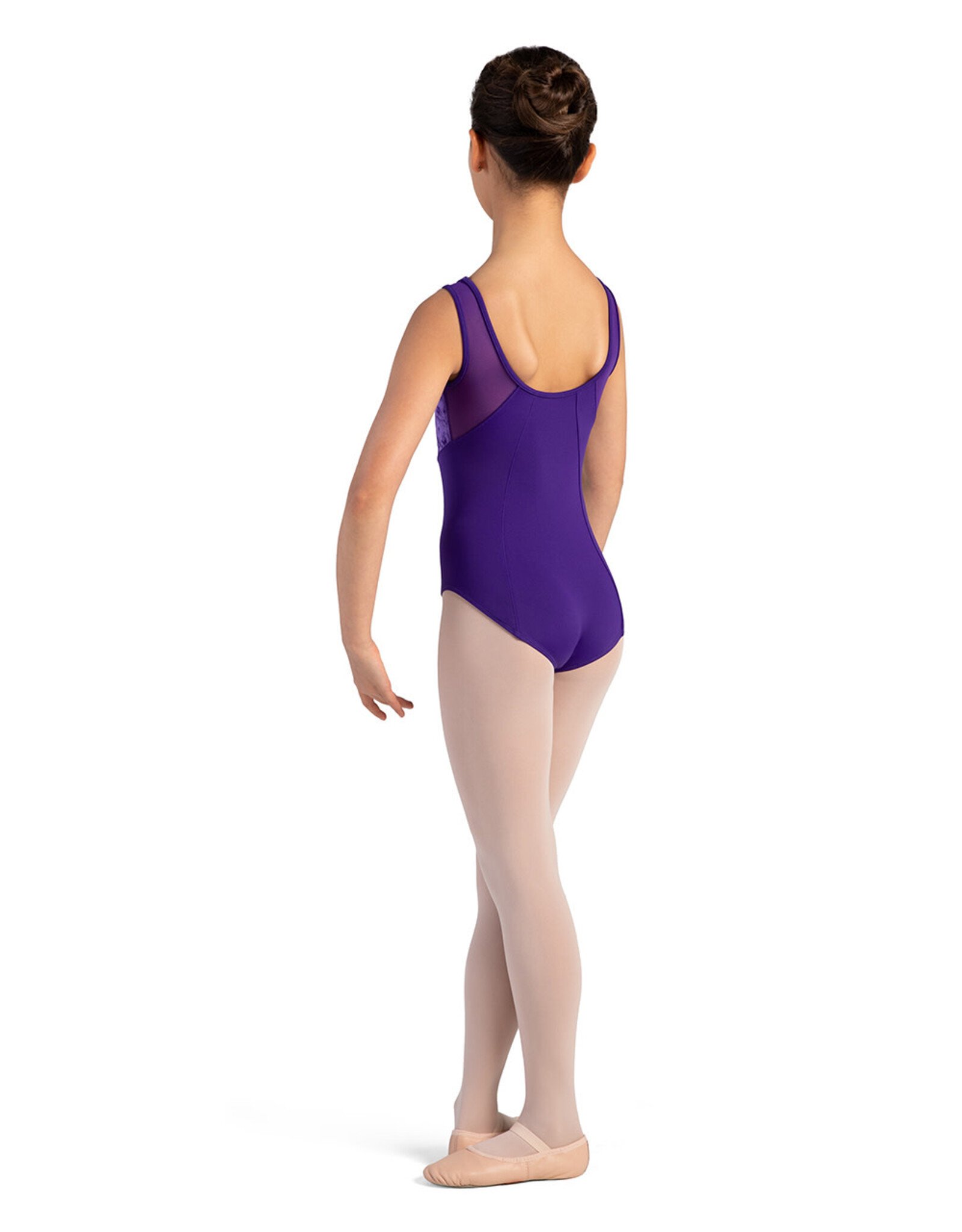 Bloch / Mirella Velvet Bodice Paneled Tank Leotard (CL1027) DISCONTINUED