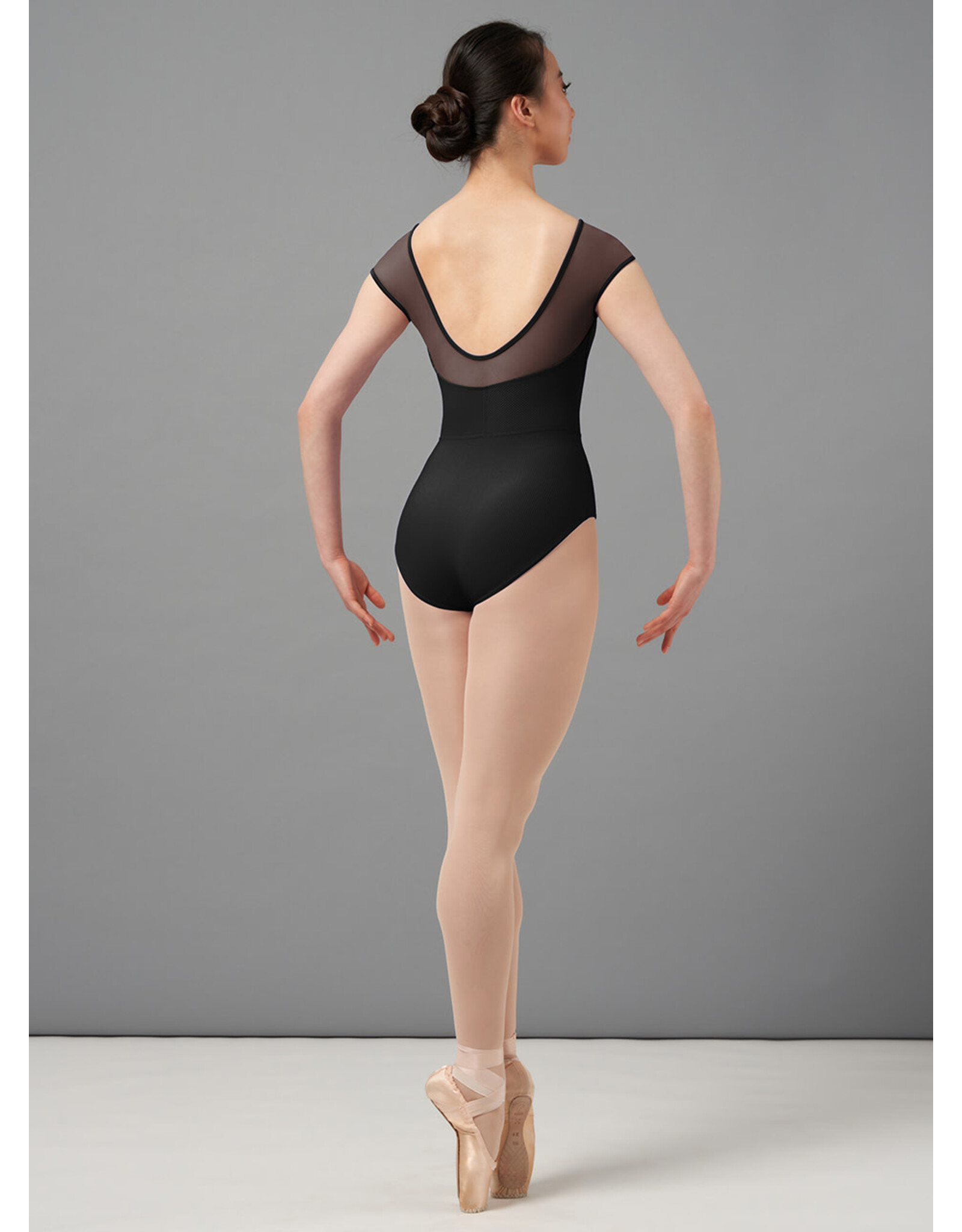 Bloch / Mirella Boat Neck Chevron Cap Sleeve Leotard (M5100LM)