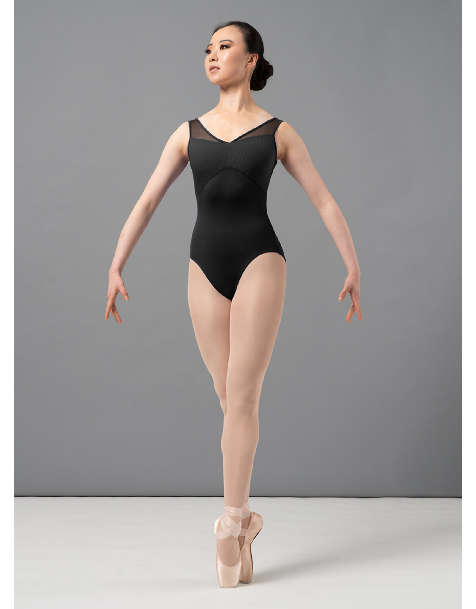 Mirella Chevron Rib Tank Leotard (M3107LM) - Stage Center