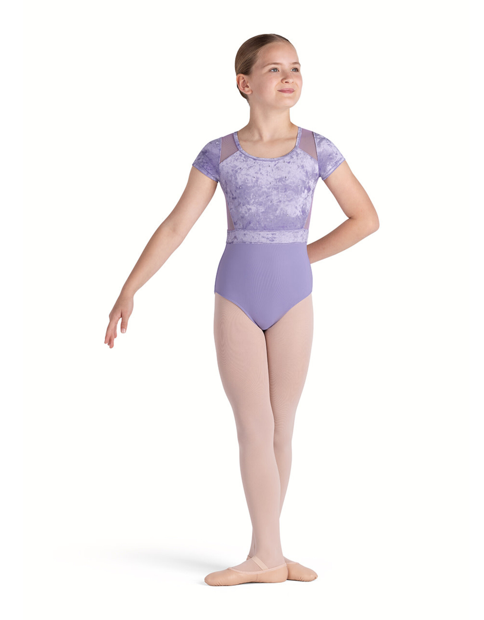 Bloch / Mirella Amelia Scoop Neck Cross Back Cap Sleeve Leotard (CL5282)