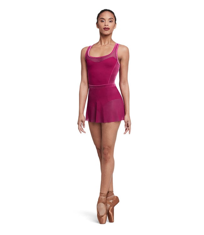 Bloch / Mirella Avery Velvet Waistband Mesh Pull On Skirt (R5201)