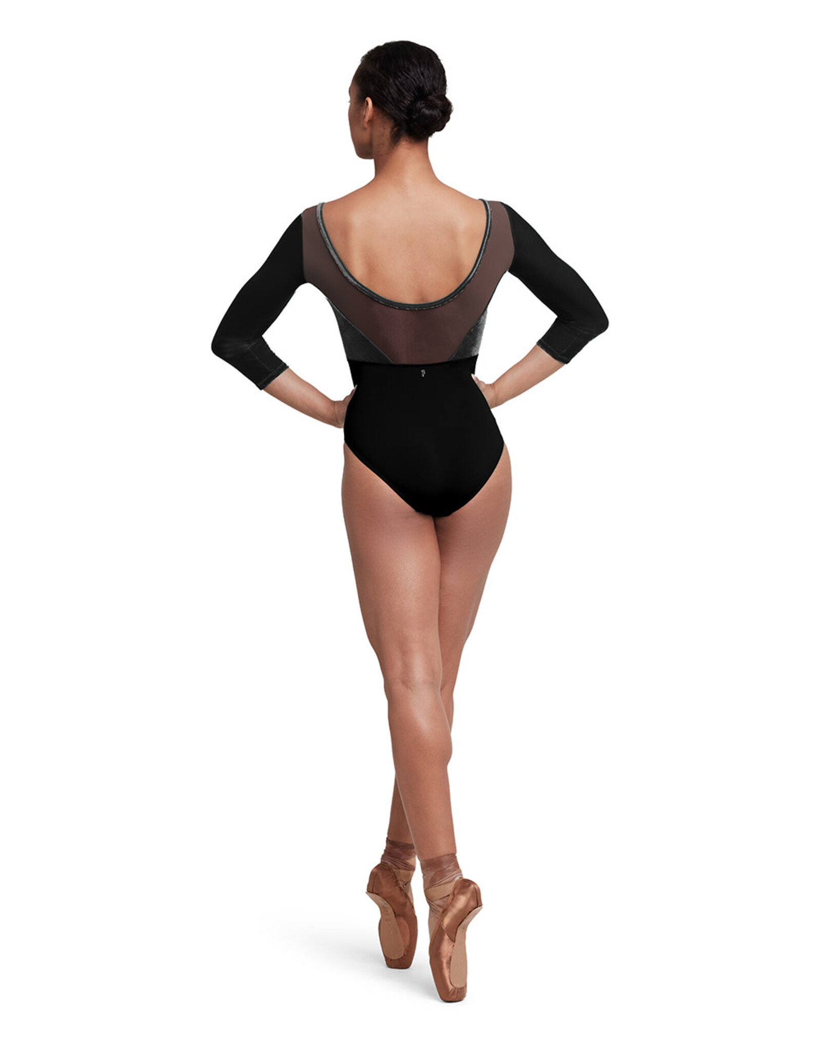 Bloch / Mirella Indy Scoop Neck Velvet 3/4 Sleeve Leotard (L5236)