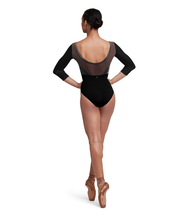 Bloch / Mirella Indy Scoop Neck Velvet 3/4 Sleeve Leotard (L5236)