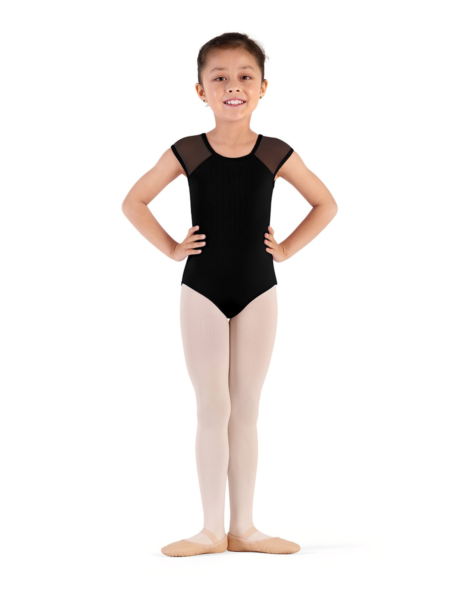 Bloch / Mirella Raffie Weave Detail Cap Sleeve Leotard (CL9282)