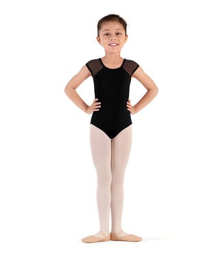 Bloch / Mirella Raffie Weave Detail Cap Sleeve Leotard (CL9282)