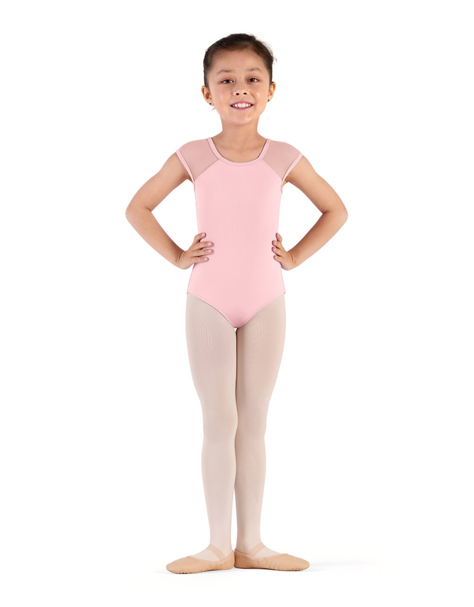 Bloch / Mirella Raffie Weave Detail Cap Sleeve Leotard (CL9282)