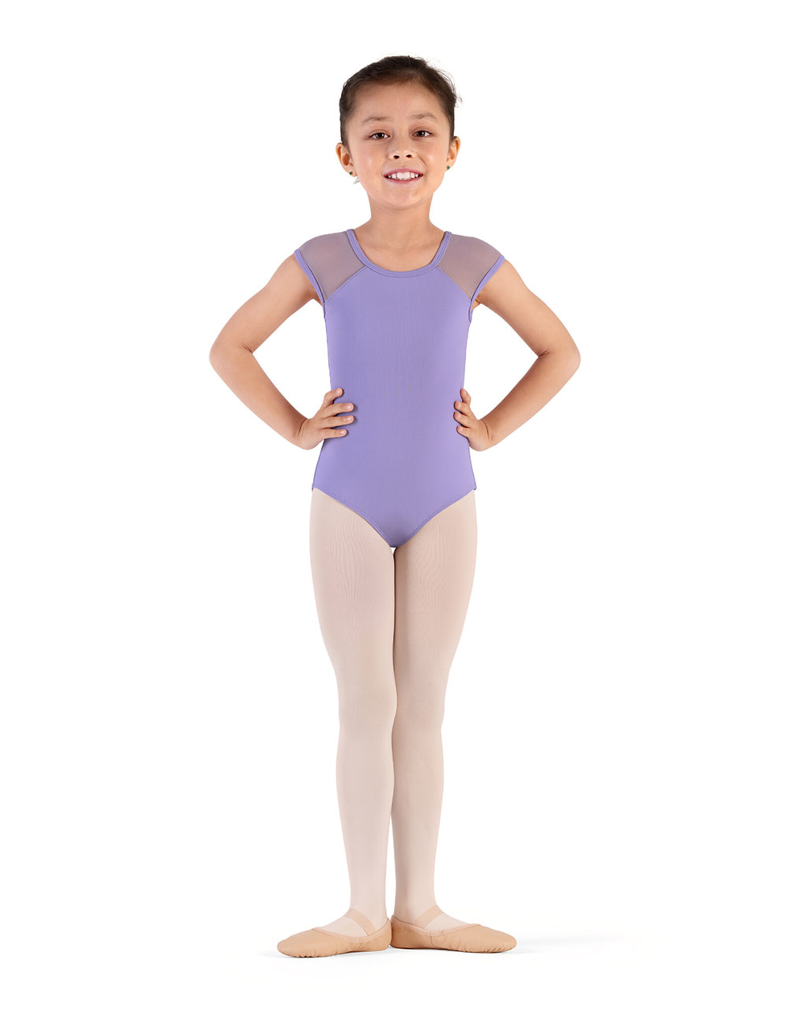 Bloch / Mirella Raffie Weave Detail Cap Sleeve Leotard (CL9282)