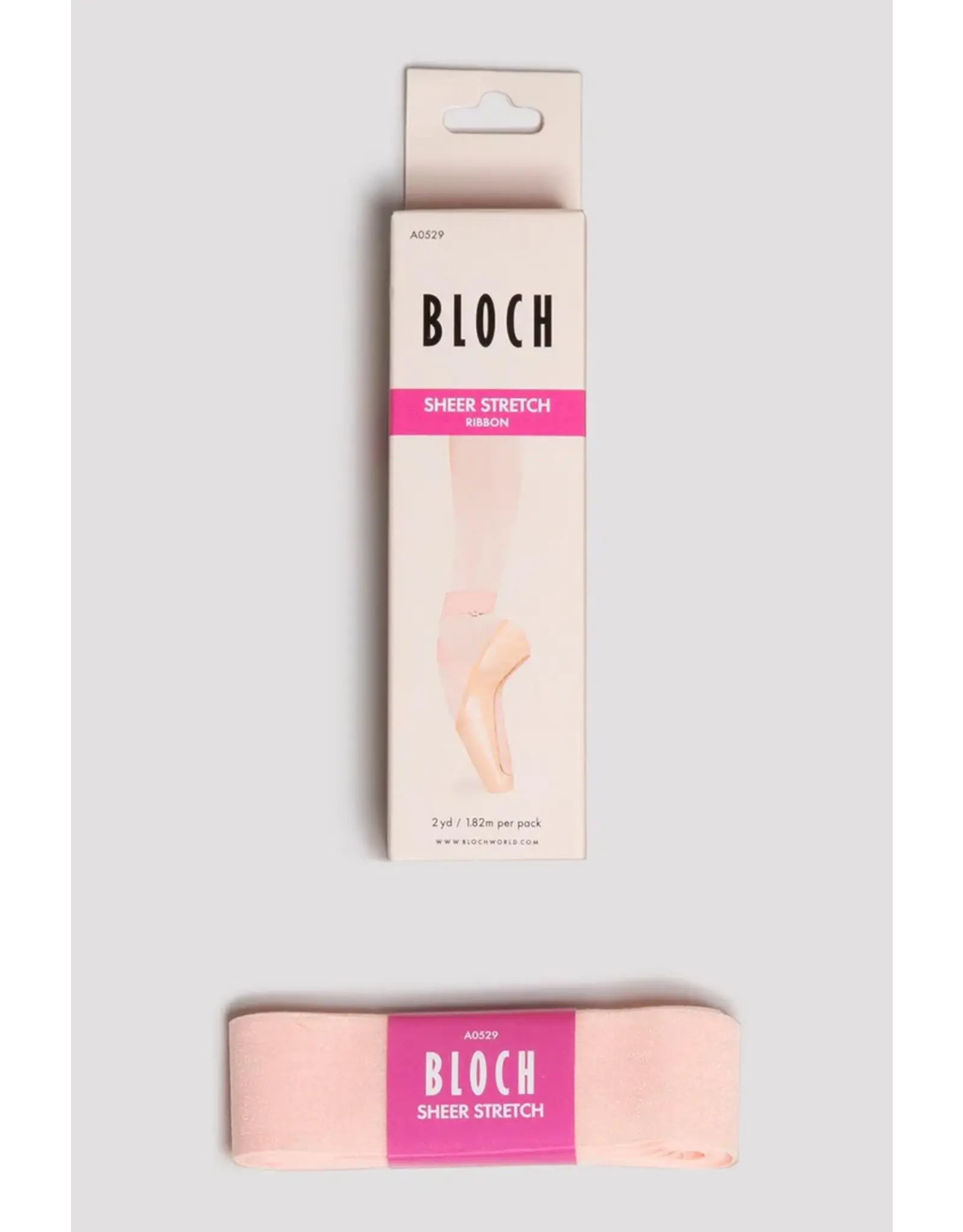 Bloch / Mirella Bloch Sheer Stretch Ribbon Pink (A0529)