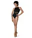 DANZNMOTION Brigitte Halter Leo with Sheer Midriff (21105A)