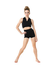 DANZNMOTION Sloan Zip-Up Scuba Top (2741A)