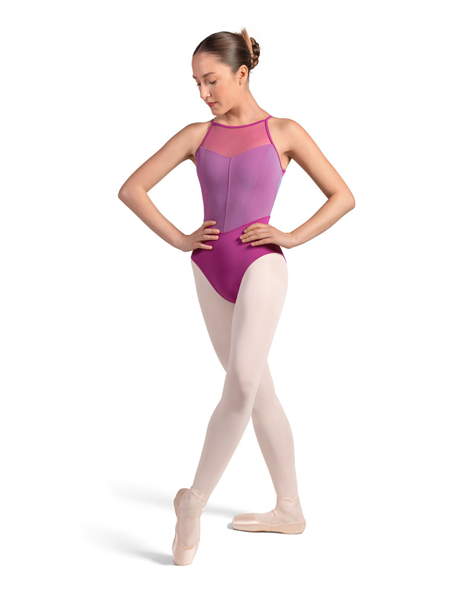 Bloch / Mirella Stripe Halter Leotard (M40001LM)