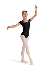 Bloch / Mirella Embroidered Short Sleeve Leotard (CL20003)