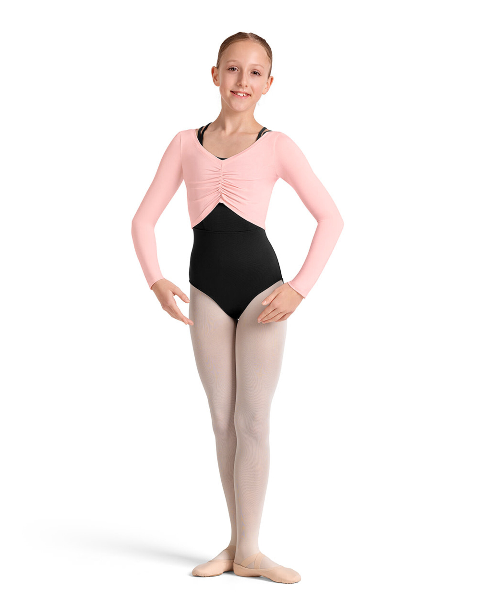 Bloch / Mirella Long Sleeve Gathered Top (M30004C)