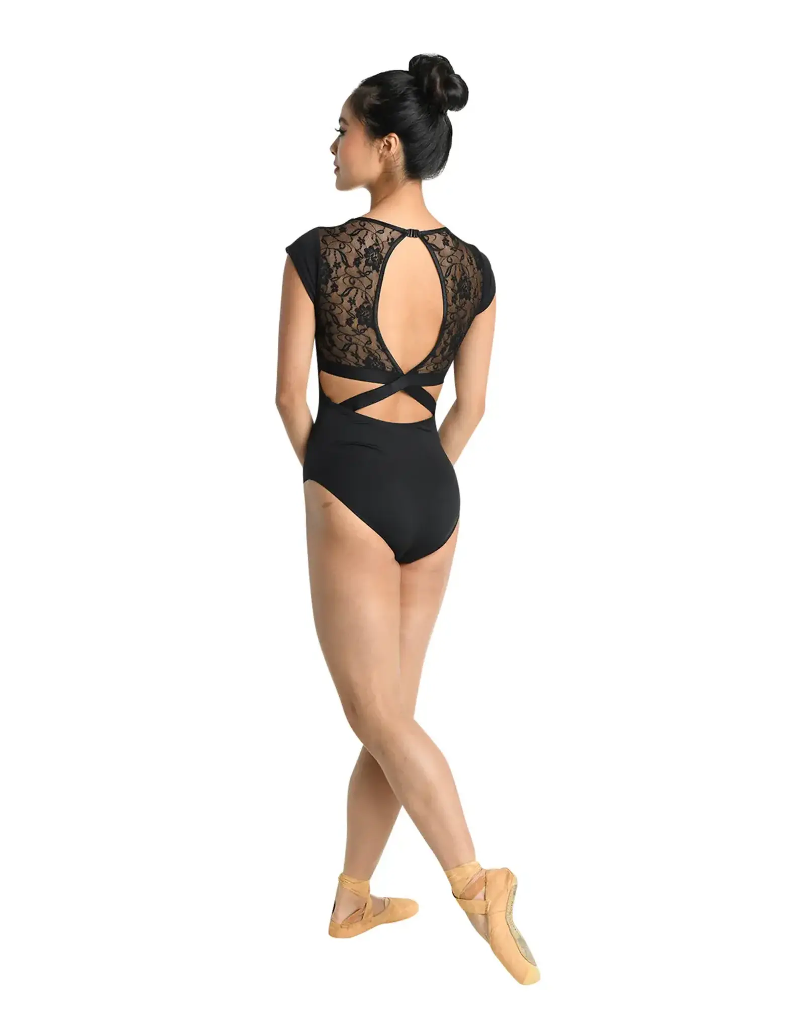 DANZNMOTION Yasmin Micro Cap Sleeve Leotard (23113A)