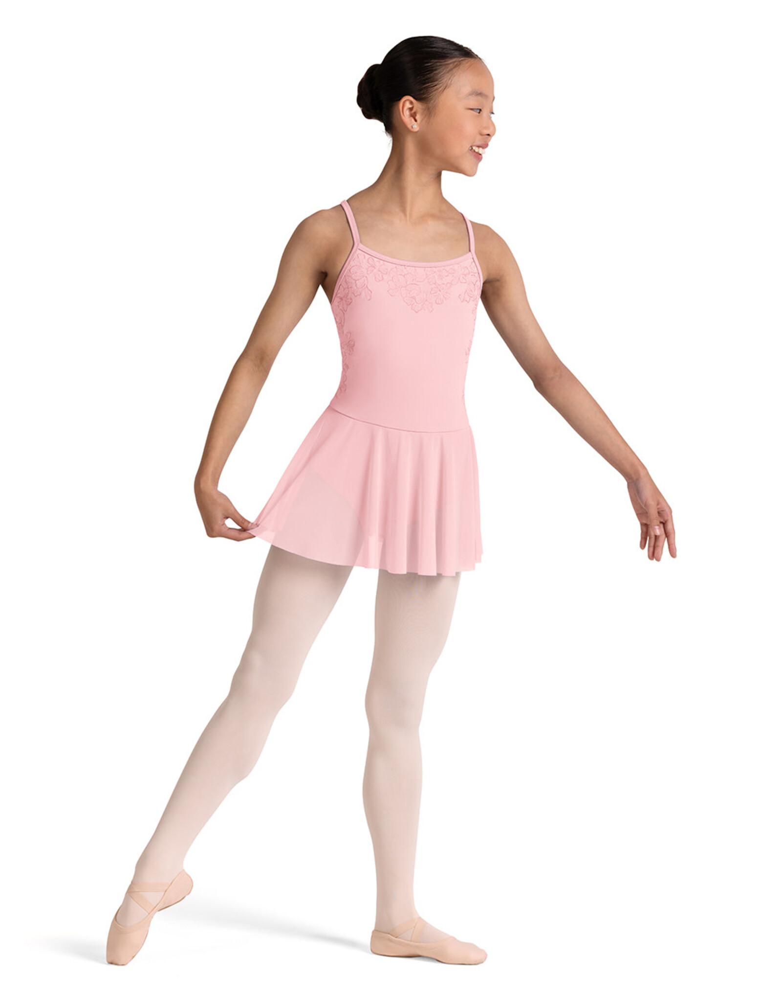 Bloch / Mirella Embroidered Camsiole Leotard with Skirt (CL70003)