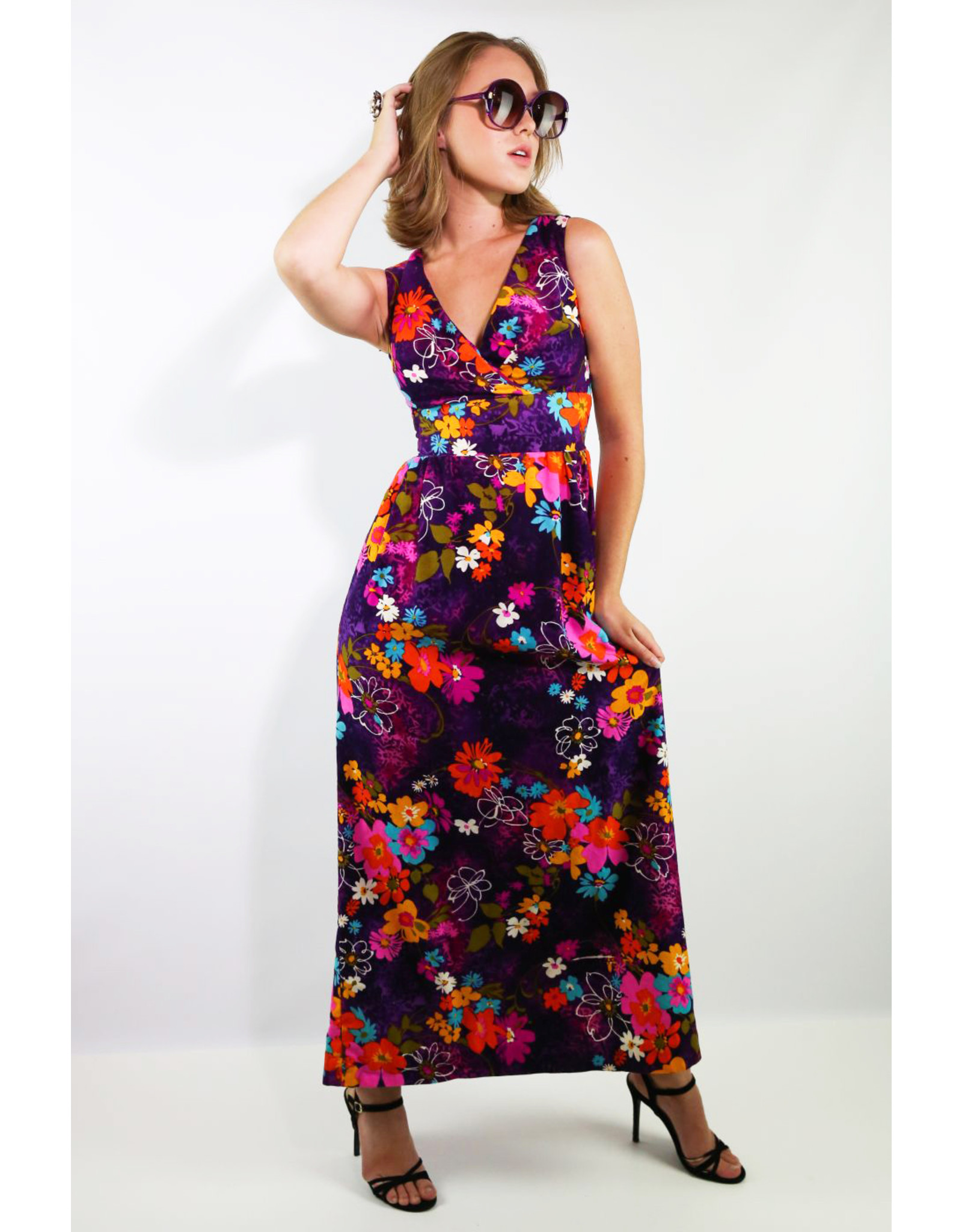 purple orange dress