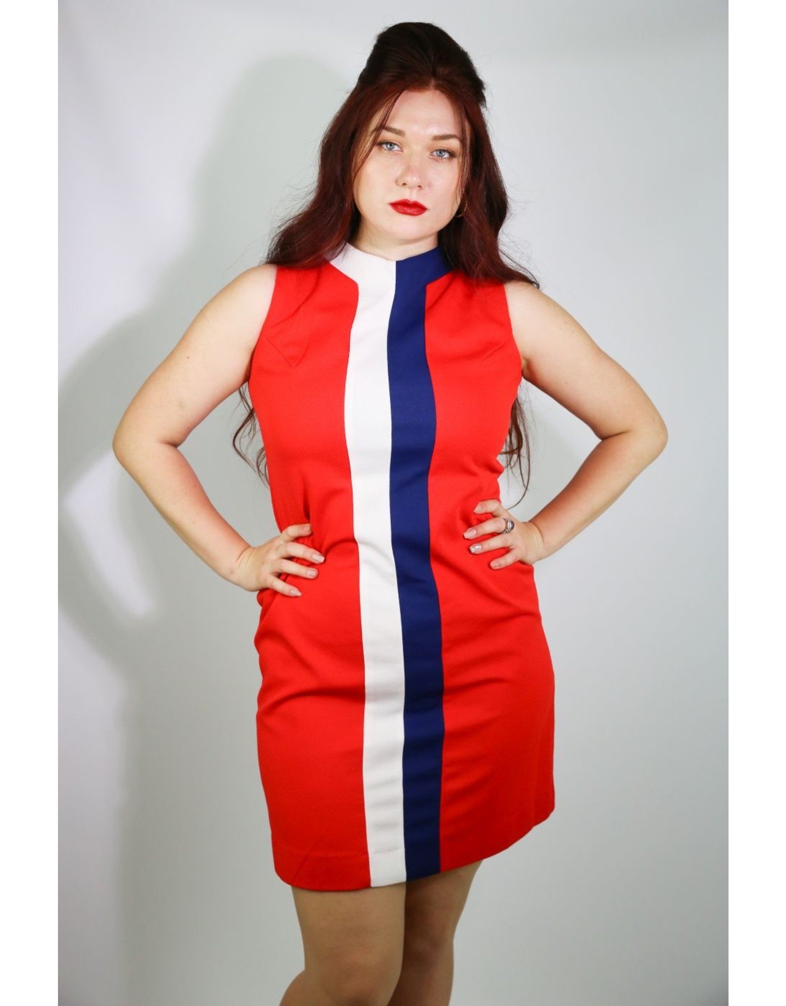 plus size red white and blue dress