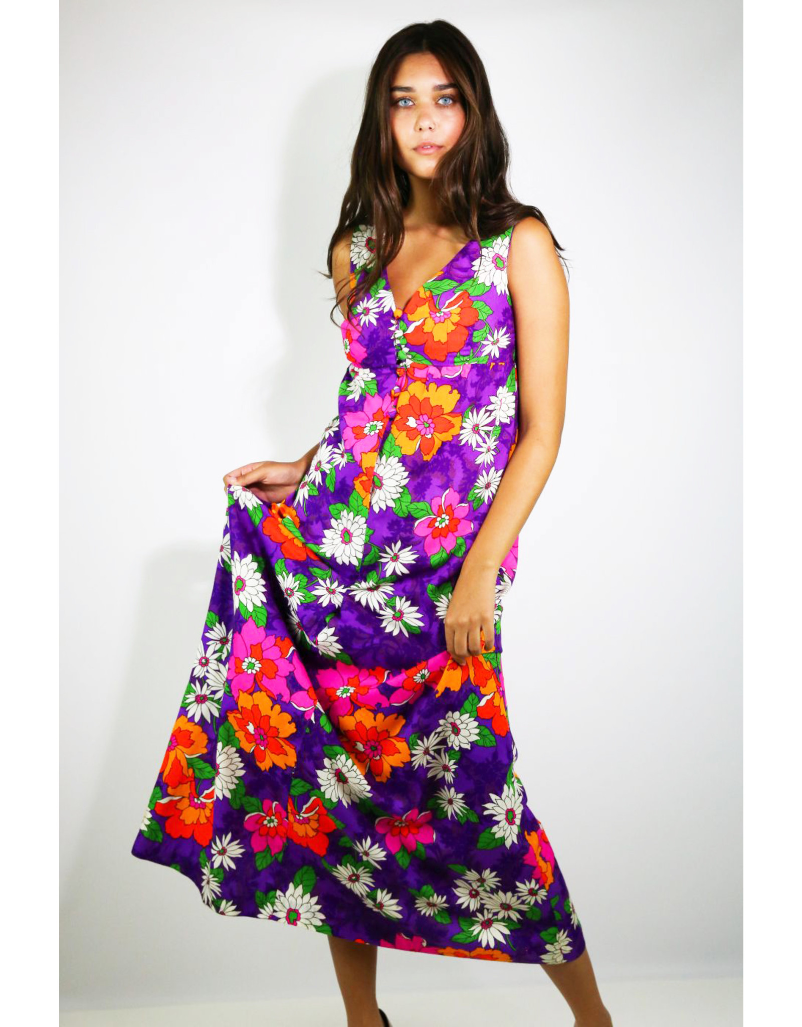 pink purple maxi dress