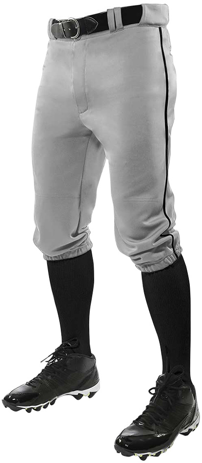 Champro Men's Triple Crown 2.0 Tapered Bottom with Braid Baseball Pants, White/ Navy / L