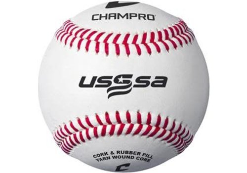 Champro USSSA Game Baseballs - Full Grain Leather Cover (Dozen) 