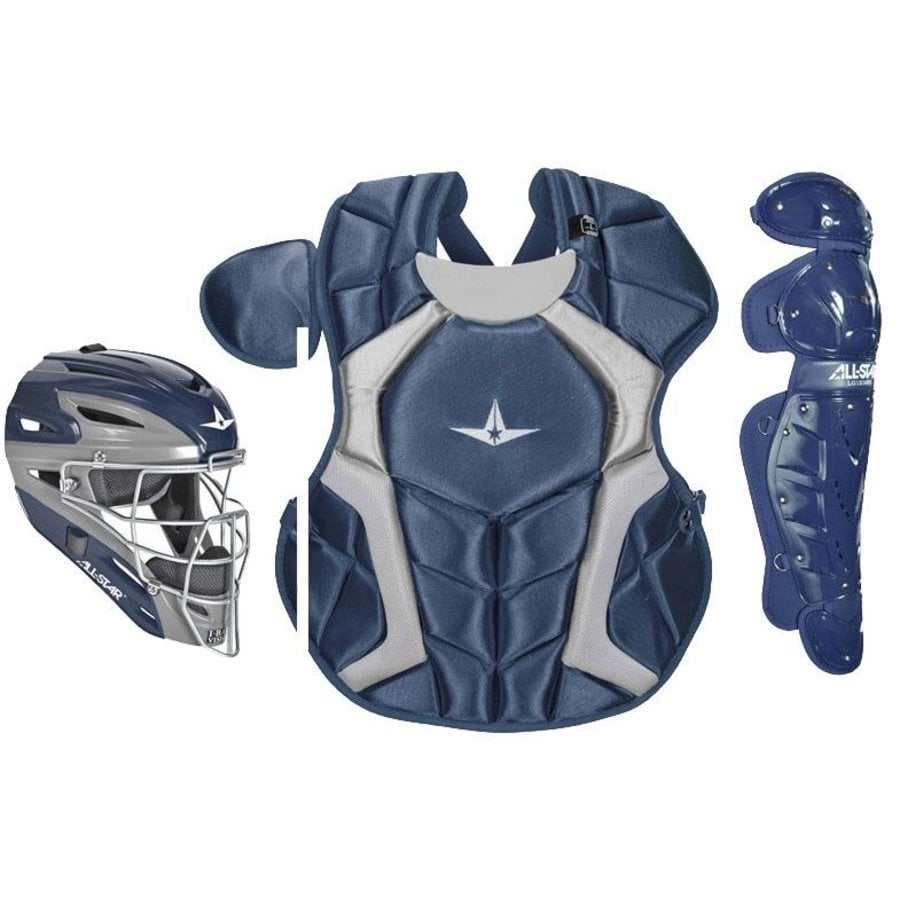 All-Star MVP2500 Graphite Two-Tone Catcher's Helmet Navy