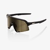 100% 100% S3 - Soft Tact Black - Soft Gold Mirror Lens Sunglasses