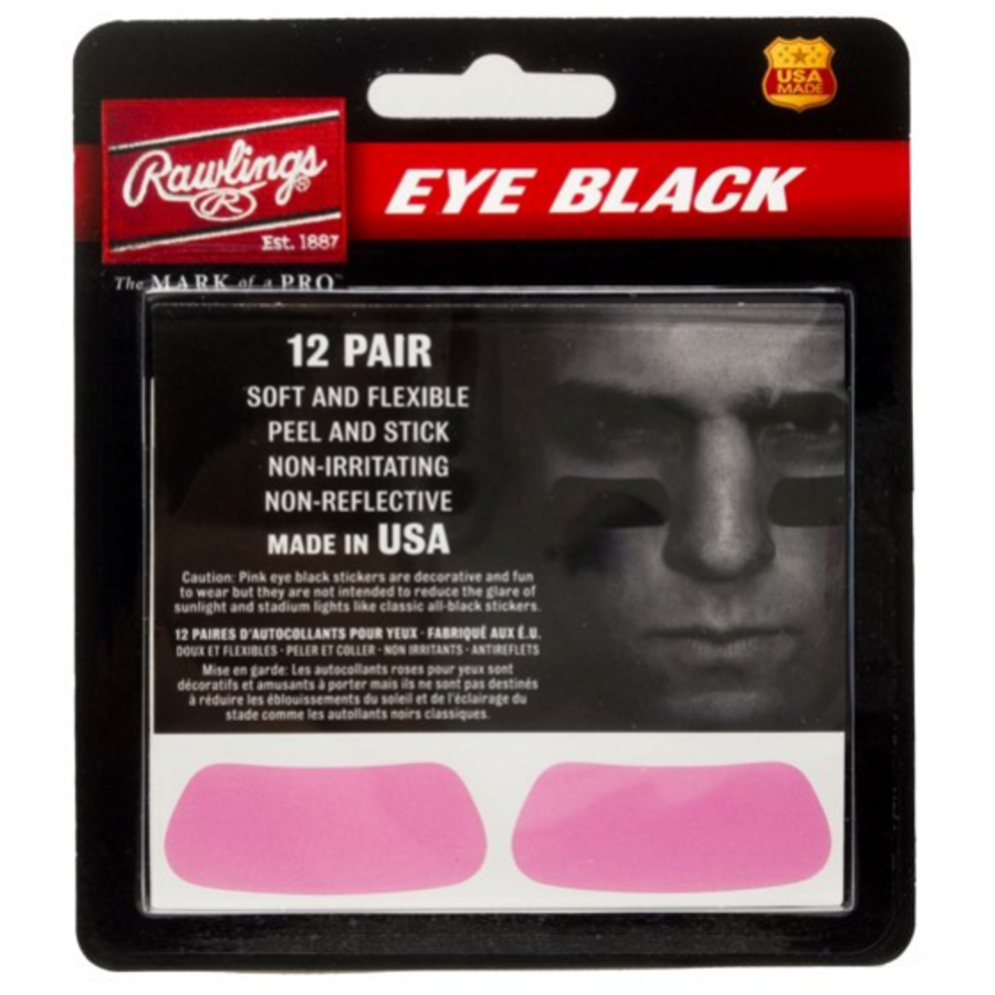 Rawlings Eye Black PINK Stickers - Charlie Rose Baseball